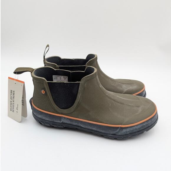 Bogs Digger Slip On Rubber Waterproof Boots Men's Olive Green Size US8 EU41 - Picture 3 of 11